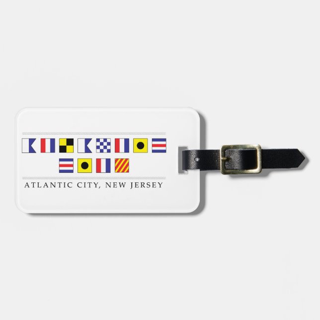 Grüße aus Atlantic City Gepäckanhänger (Vorderseite horizontal)
