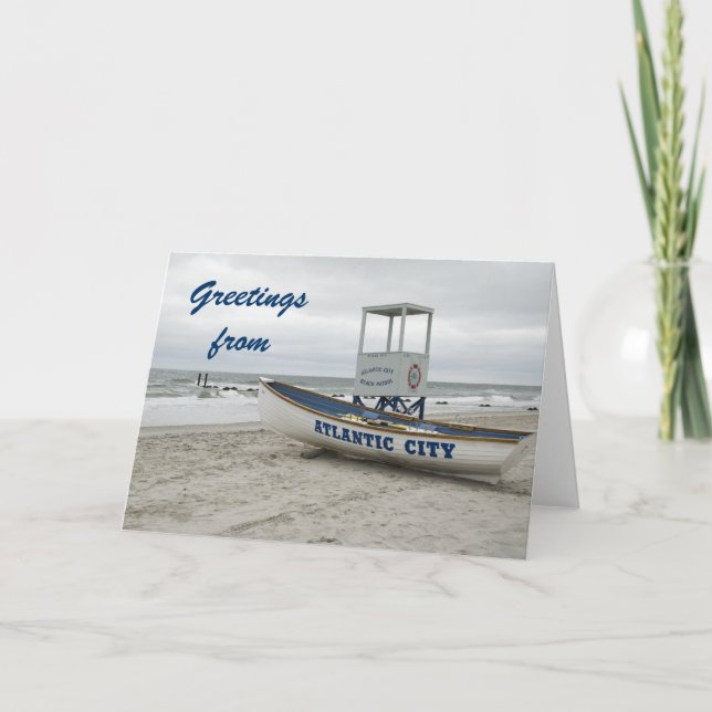 Grüße aus Atlantic City New Jersey Karte (Vorderseite)