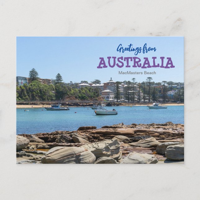 Grüße aus Australien MacMasters Beach Postcard Postkarte (Vorderseite)