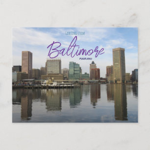 Grüße aus Baltimore Maryland Postkarte