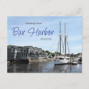 Grüße aus Bar Harbor Maine Postkarte