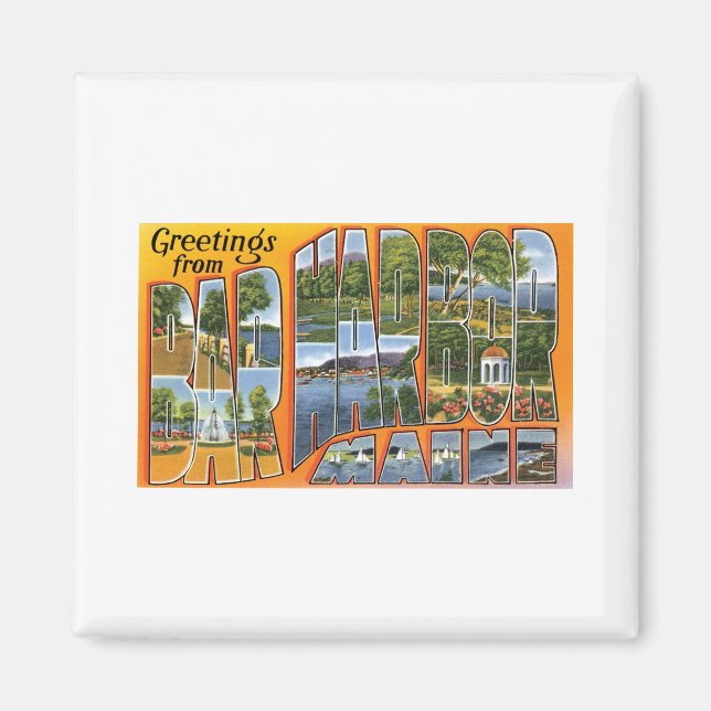 Grüße aus Bar Harbour, Maine Magnet (Vorne)