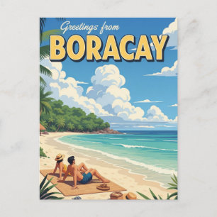 Grüße aus Boracay Philippinen Vintage  Postkarte