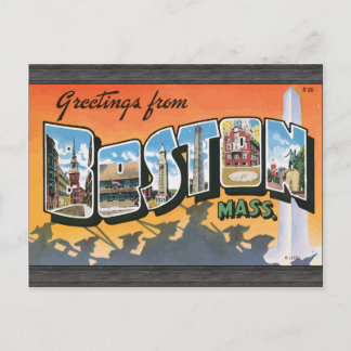 Grüße aus Boston Mass, Vintag Postkarte