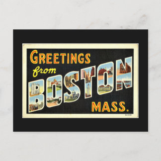 Grüße aus Boston, Mass, Vintag, Postkarte