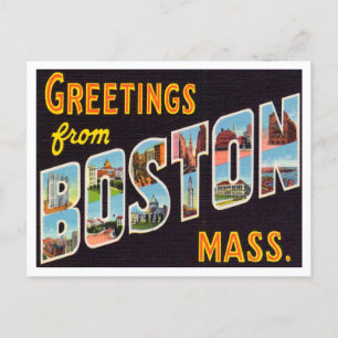 Grüße aus Boston, Massachusetts Reise Postkarte
