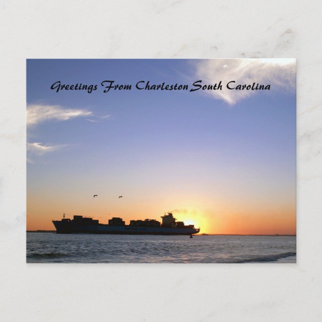 Grüße aus Charleston South Carolina Customiza Postkarte (Vorderseite)