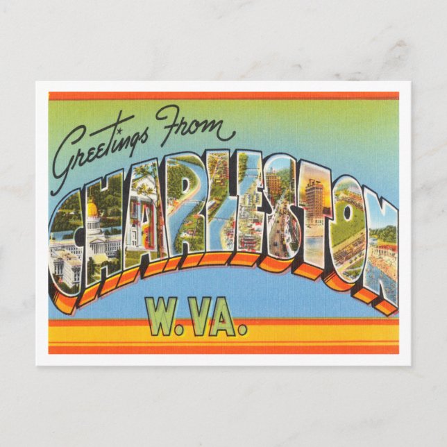 Grüße aus Charleston, West Virginia Travel Postkarte (Vorderseite)