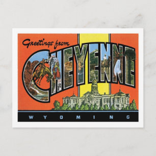 Grüße aus Cheyenne Wyoming US Stadt Postkarte