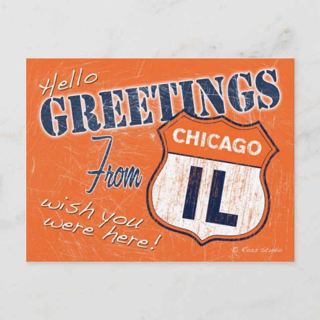 Grüße aus Chicago Illinois Postcard Postkarte (Vorderseite)