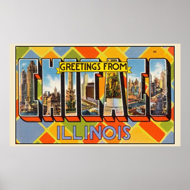 Grüße aus Chicago, Illinois Poster (Vorne)