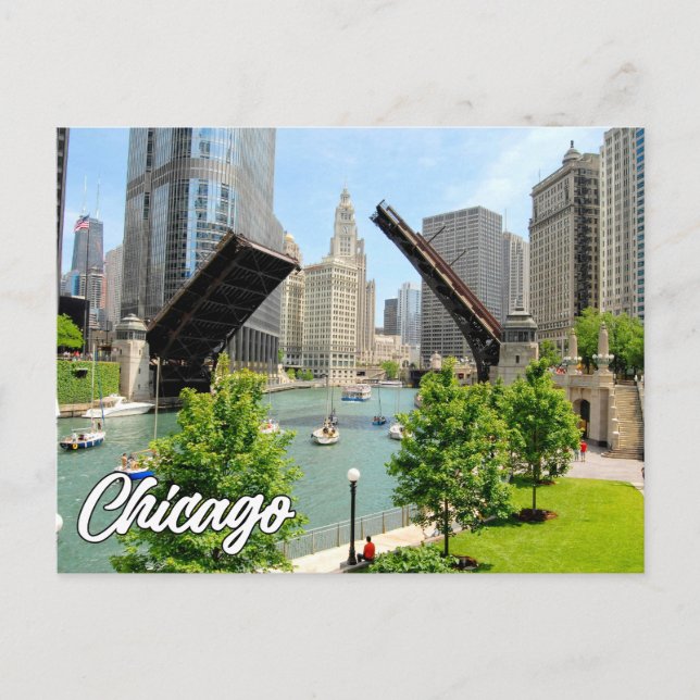 Grüße aus Chicago, Illinois, USA Postkarte (Vorderseite)