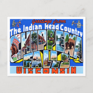 Grüße aus Chippewa Falls, Wisconsin Reise Postkarte