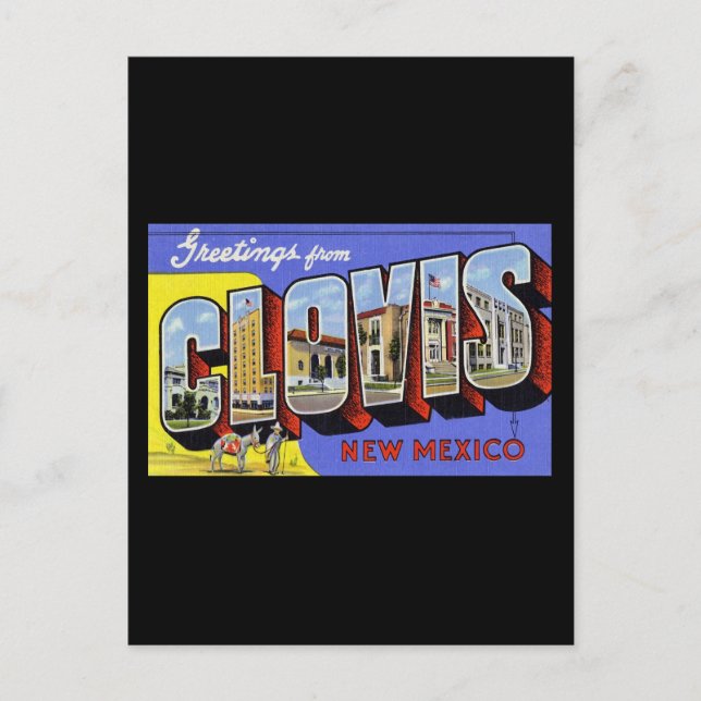 Grüße aus Clovis New Mexico Postkarte (Vorderseite)