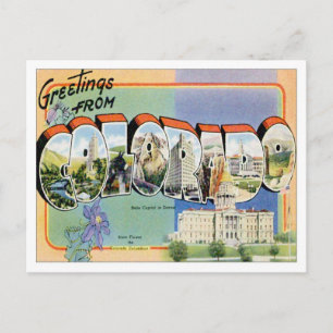 Grüße aus Colorado CO Postkarte