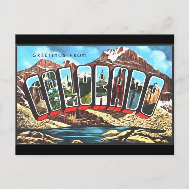 Grüße aus Colordao Postkarte (Vorderseite)