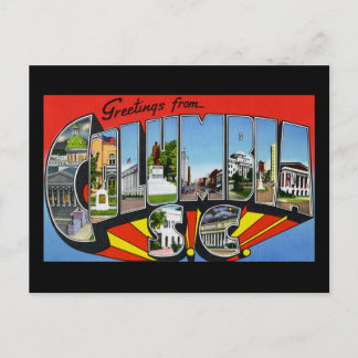 Grüße aus Columbia South Carolina Postkarte