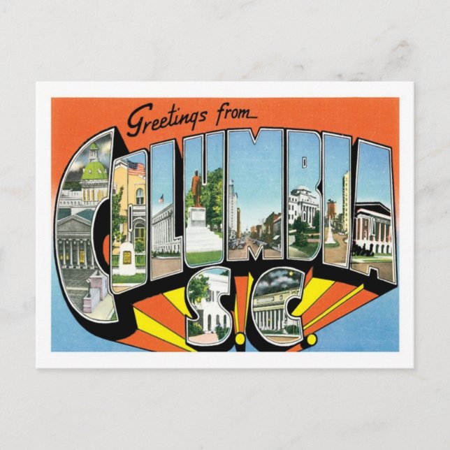 Grüße aus Columbia South Carolina US City Postkarte (Vorderseite)