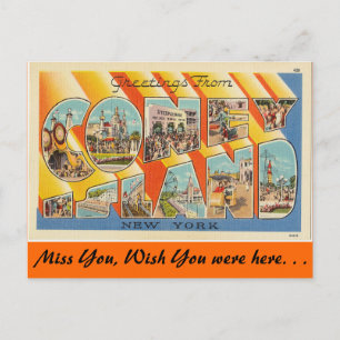 Grüße aus Coney Island Postkarte
