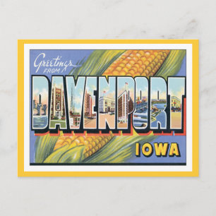 Grüße aus Davenport Iowa Postkarte