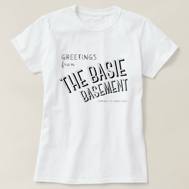Grüße aus dem Basement von Basie T-Shirt (Design vorne)