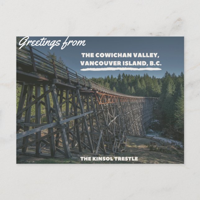 Grüße aus dem Cowian Valley Kinsol Trestle Postkarte (Vorderseite)