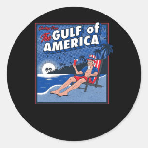 Grüße aus dem Golf von Amerika Runder Aufkleber