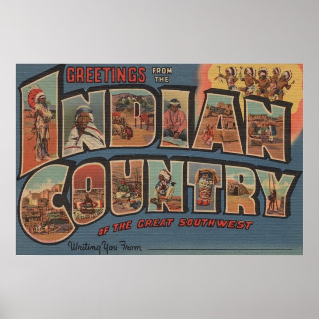 Grüße aus dem indischen Land im Südwesten Poster (Vorne)