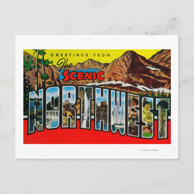 Grüße aus dem Landschaftlichen Nordwesten Postkarte (Vorderseite)