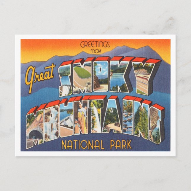 Grüße aus dem Nationalpark der Großen Smoky-Berge Postkarte (Vorderseite)