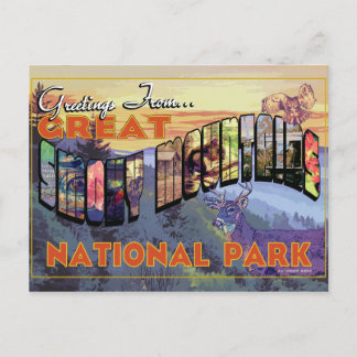 Grüße aus dem Nationalpark der Großen Smoky-Berge Postkarte