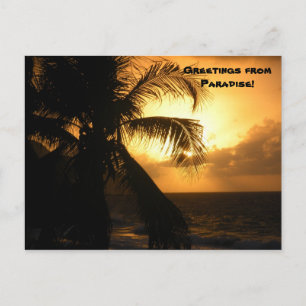 Grüße aus dem Paradies Postkarte