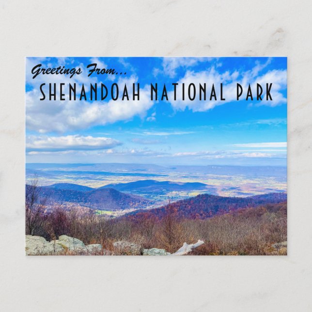 Grüße aus dem Shenandoah-Nationalpark Postkarte (Vorderseite)