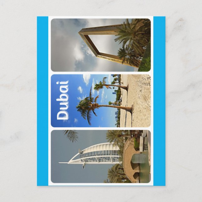 Grüße aus dem sonnigen Dubai Postkarte (Vorderseite)