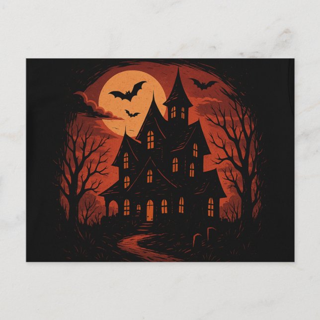 Grüße aus dem Spuk Schloss Postkarte (Vorderseite)