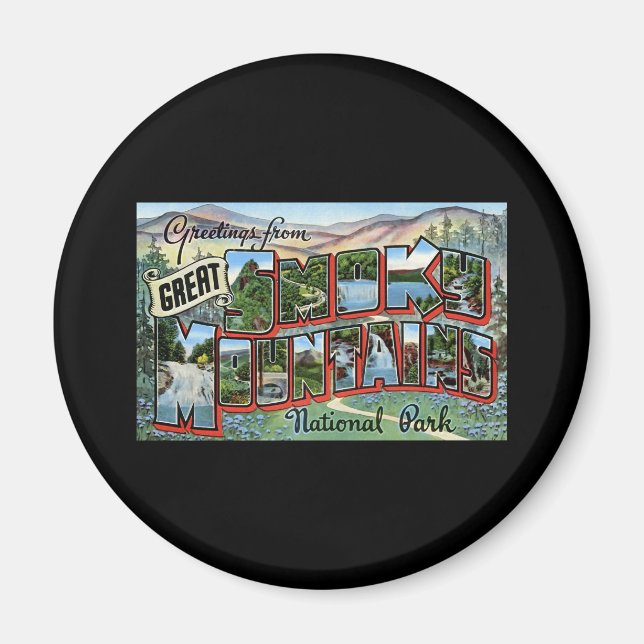 Grüße aus den Großen Smokey-Bergen Magnet (Vorne)