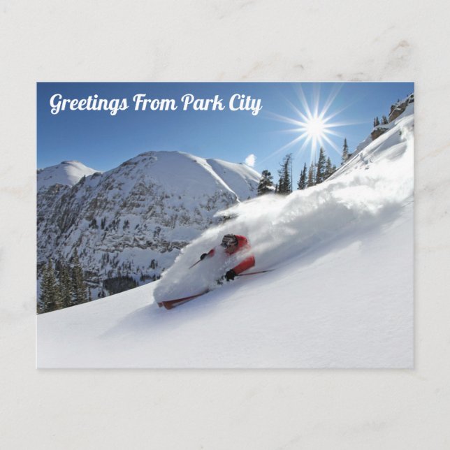 Grüße aus den Pisten der Parkstadt Postkarte (Vorderseite)