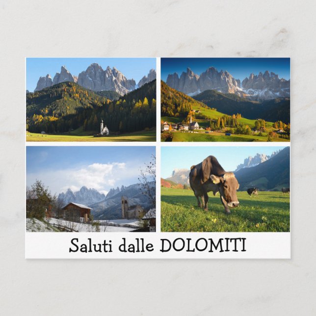 Grüße aus der Dolomiten-Postkarte Postkarte (Vorderseite)