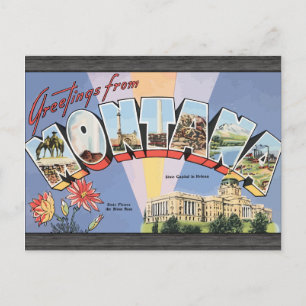 Grüße aus der Hauptstadt des Bundesstaates Montana Postkarte