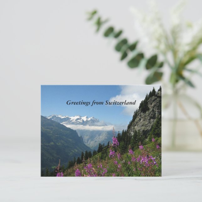 Grüße aus der Schweiz Postkarte (Stehend Vorderseite)