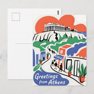 Grüße aus der Stadt Athen Postkarte