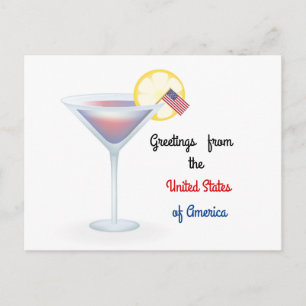 Grüße aus der US Holiday Postcard Feiertagspostkarte
