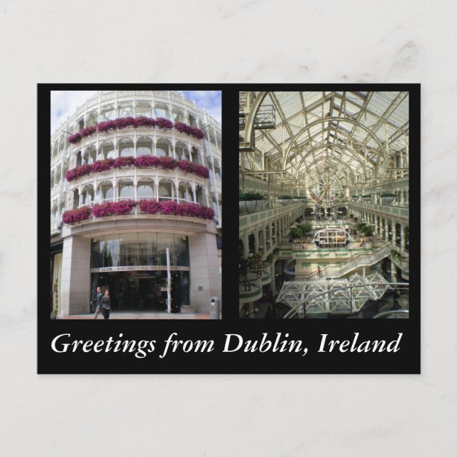 Grüße aus Dublin Irland Postkarte (Vorderseite)