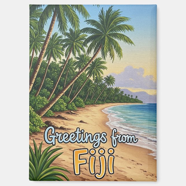 Grüße aus Fidschi Magnet (Vorderseite)