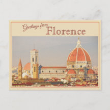 Grüße aus Florenz, Italien Vintage Postkarte