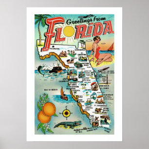 Grüße aus Florida 20x28 Poster drucken