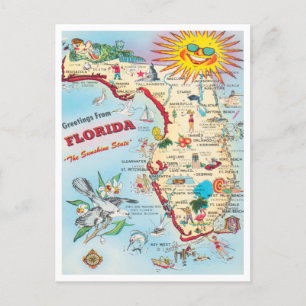 Grüße aus Florida, dem Sunshine State Travel Postkarte