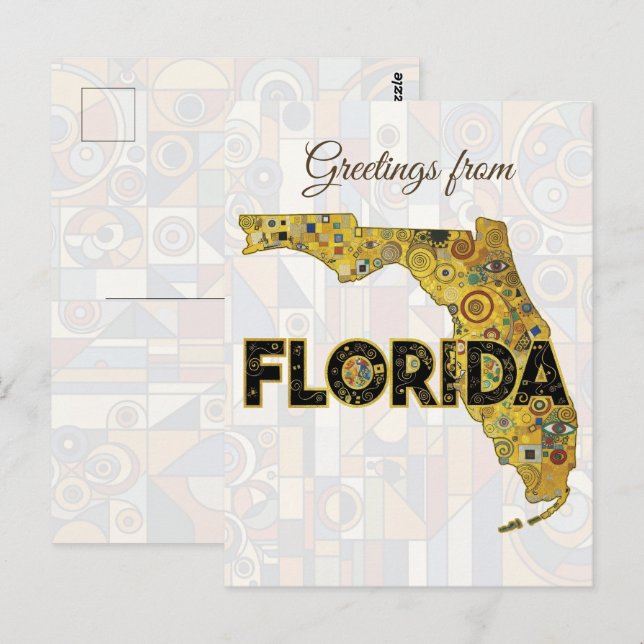 Grüße aus Florida Postkarte (Vorne/Hinten)