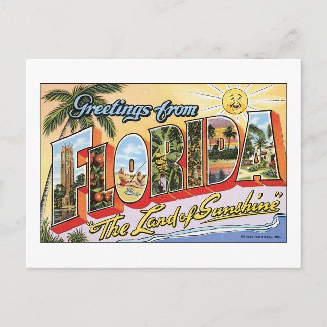 Grüße aus Florida Postkarte (Vorderseite)