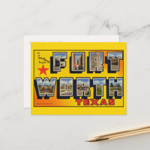 Grüße aus Fort Worth Texas Große Buchstaben Postkarte